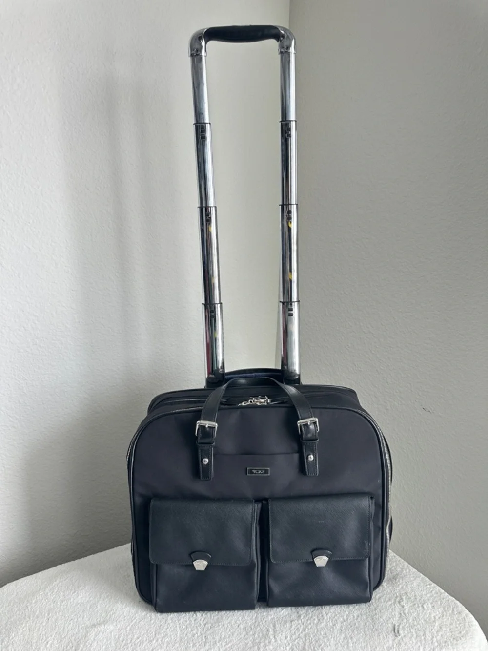 TUMI Arrive Black‎ Compact 2 Wheeled rolling Business Briefcase - 73013D2